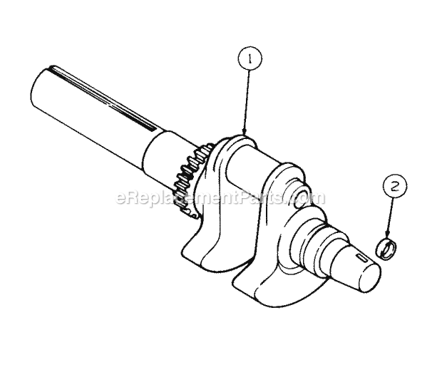 Crankshaft Diagram and Parts List for 2176 13A-274G100 Cub Cadet Lawn Tractor